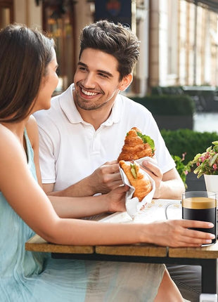 LUXU Glass Coffee Mugs 16 oz,Set of 4 Large Glass Coffee Cups Clear Tea Cups,Iced Coffee Glasses,Lead-Free Drinking Glasses for Water,Cappuccino,Latte,Cereal,Yogurt,Milk-Flat Bottomed Design