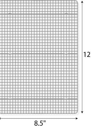 Hiware 2-Pack Cooling Racks for Baking - 8.5" x 12" - Quarter Size - Stainless Steel Wire Cookie Rack Fits Quarter Sheet Pan, Oven Safe for Cooking, Roasting, Grilling