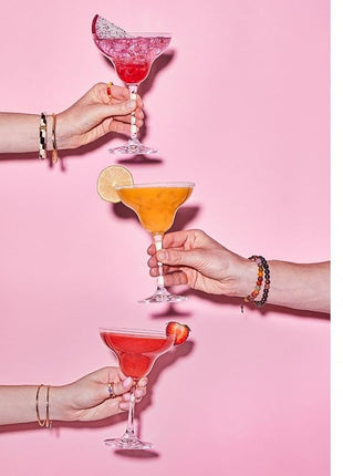 Krosno Margarita Cocktail Glasses, Set of 6, 9.1 oz, Mixology Collection, Ideal for Cocktails, Frozen Desserts, Dishwasher Safe, Made in Europe