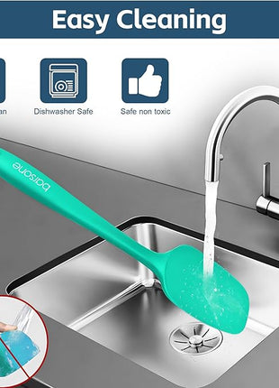 Barsone 5-Piece Silicone Spatula Set - Heat Resistant 446°F Food Grade BPA Free, Nonstick Cookware Safe Dishwasher Safe Kitchen Tools for Baking, Cooking, Stirring, Multicolor.