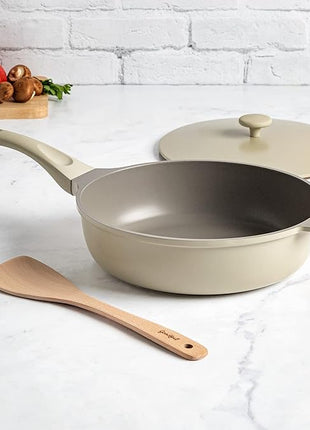 Goodful All-in-One Pan, Multilayer Nonstick, High-Performance Cast Construction, Multipurpose Design Replaces Multiple Pots and Pans, Dishwasher Safe Cookware, 11-Inch, 4.4-Quart Capacity, Linen