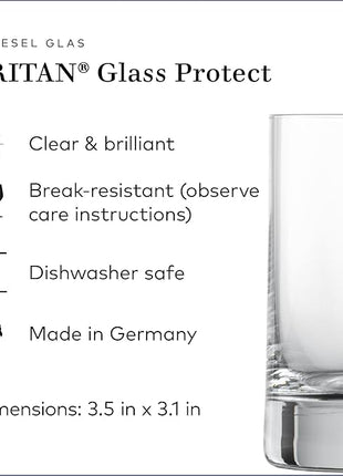 ZWIESEL GLAS Paris Whiskey Glass 10.5 Ounce (Set of 6), Tumbler for Whiskey, Dishwasher-Safe Tritan Crystal Glasses, Made in Germany