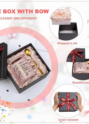 Coworker Leaving Gifts for Women, Farewell Gift, Going Away Appreciation Gifts for Coworker, Friends, Work Bestie, Chance Made Us Colleagues - 14oz Pink Marble Coffee Cup Mug