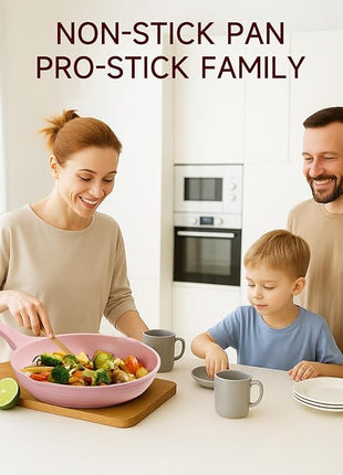 JEETEE Pink Pots and Pans Set Nonstick 23pcs, Healthy Kitchen Cookware Sets, Induction Cooking Set Pink Frying Pans, Saucepans, Sauté & Griddle & Crepe Pan (PFOA Free)