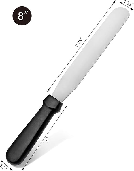 New Star Foodservice 38163 Straight Icing Spatula, 8-Inch Blade, 13-Inch Overall, Silver