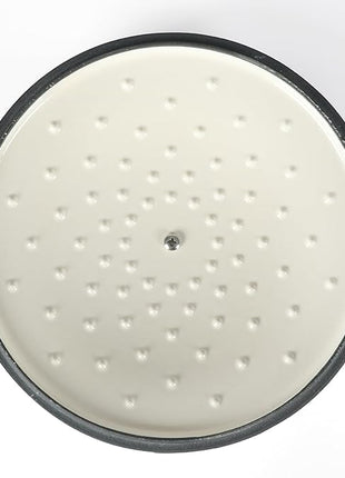 Martha Stewart Gatwick 7 QT Enamel Cast Iron Dutch Oven – Gray, Durable Heavy-Duty Dutch Oven for Slow Cooking, Braising, and Baking