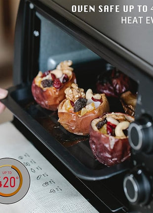 HONGBAKE 2 Pack Quarter Sheet Pan for Baking - Nonstick 13.8 x 9.8 Small Cookie Sheet with Wider Grips, 27% Thicker Carbon Steel Commercial Oven Tray - Black