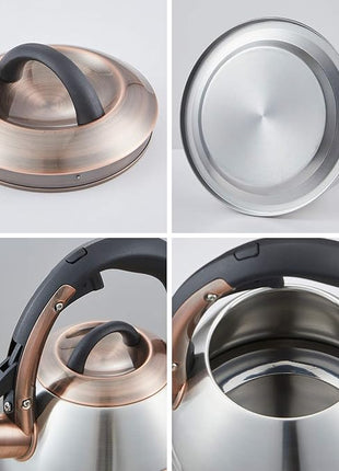 Tea Kettle -2.2 Quart Tea Kettles Stovetop Whistling Teapot Stainless Steel Tea Pots for Stove Top Whistle Tea Pot