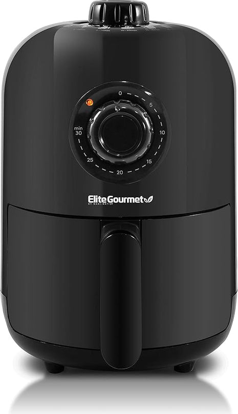 Elite Gourmet EAF1121 Personal 1.1 Qt. Compact Space Saving Electric Hot Air Fryer Oil-Less Healthy Cooker, Timer & Temperature Controls, 1000W