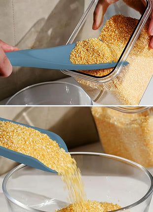 Silicone Spatula Spoon, Great for Both Cooking and Serving Durable BPA-Free Matte Black Silicone, Seamless Design, Safe for Nonstick Cooking Surfaces, 2-Pcs, Starry Blue