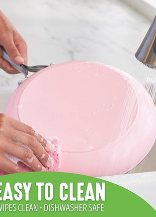 GreenLife Artisan Healthy Ceramic Nonstick, 8" and 10" Frying Pan Skillet Set, Stainless Steel Handle, PFAS-Free, Dishwasher Safe, Oven Safe, Soft Pink