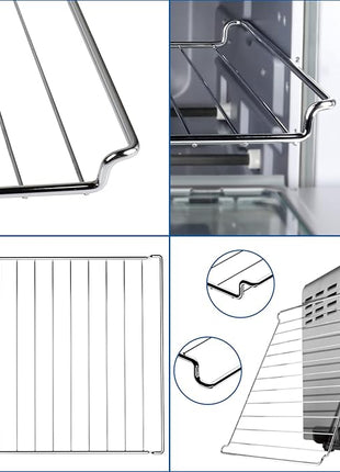 Oven Rack Replacement for Cuisinart TOA-60 TOA-65 Air Fryer Convection Toaster Oven, Dishwasher Safe Air Fryer Wire Rack for Oven Cooking, 12.4" x 11" Cooking Rack & Cooling Rack