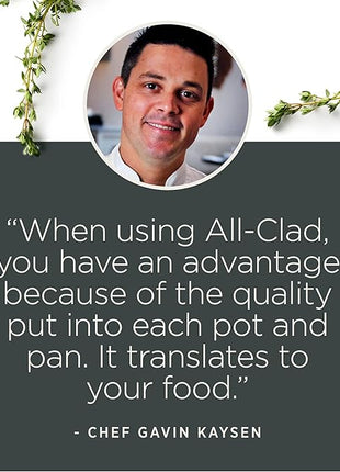 All-Clad Essentials Hard Anodized Nonstick Sauce Pan Set 4 Piece, 8, 10.25 Inch, 4 Quart Oven Broiler Safe 500F Pots and Pans, Cookware Black