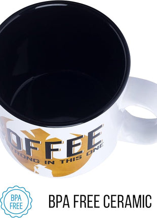 Silver Buffalo Star Wars The Coffee is Strong In This One Ceramic Camper-Style Coffee Mug, 20-Ounces