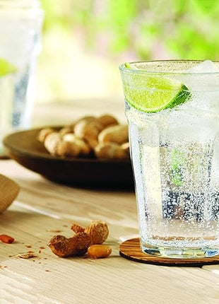 Duralex Tempered Glass, Made In France Picardie Clear Tumbler, Set of 6, 12.62 oz.