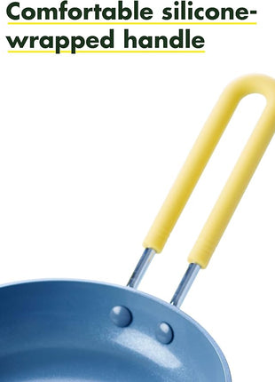 GreenPan Mini Healthy Ceramic Nonstick, 5" Round Egg Pan, PFAS-Free, Dishwasher Safe, Stay Cool Handle, Yellow