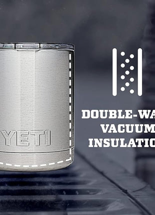 YETI Rambler 10 oz Lowball, Vacuum Insulated, Stainless Steel with MagSlider Lid