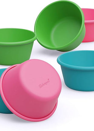 Bakerpan Silicone Jumbo Muffin Cups For Baking, Smooth Large Air Fryer Muffin Cups, 3 1/2 Inch Muffin Baking Cups, Jumbo Cupcake Liners - Set of 6