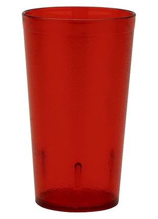 G.E.T. 6612-1-R-EC Heavy-Duty Plastic Restaurant Tumblers, 12 Ounce, Red (Set of 4)