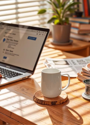 Sweese 20 OZ Porcelain Tea Mug with Infuser and Lid, Loose Leaf Tea Cup, Gifts for Tea Lover - White