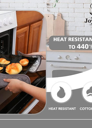 Joyhalo 4 Pack Pot Holders for Kitchen Clearance, Hot Pads for Kitchen, Countertops, Oven Pot Holders Bulk, Potholders Sets for Kitchens Heat Resistant, Grey