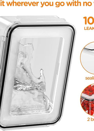 52 Piece Airtight Food Storage Containers Set with Lids (26 Containers & 26 Lids),100% Leakproof Plastic Meal Prep Container Reusable, BPA Free Kitchen and Pantry Organization - Labels & Pen