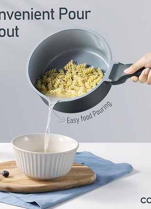 CAROTE 14 Pcs Ceramic Cookware Set, Pots and Pans Set Non Stick with Ceramic Coating, Induction Kitchen Sets