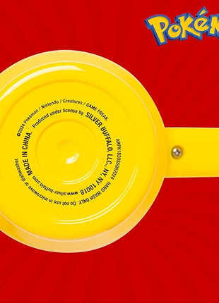 Silver Buffalo Pokémon Lightning Stainless Steel Tumbler with Handle Featuring Pikachu, Fits in Standard Cup Holder, 40 Ounces