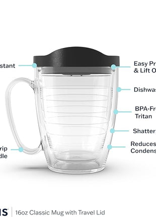 Tervis Made in USA Double Walled Purdue University Boilermakers Insulated Tumbler Cup Keeps Drinks Cold & Hot, 16oz Mug, Primary Logo