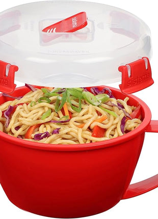 Sistema 1109ZS Microwave Collection Noodle Bowl 1 Count (Pack of 1) Red