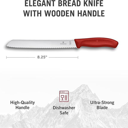 Victorinox 6.8631.21B Swiss Classic Bread Knife Red 8.25 inch