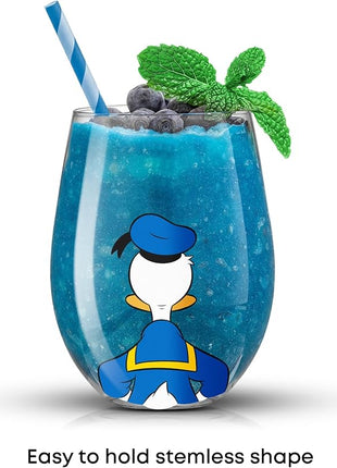 JoyJolt Disney Mickey Mouse Squad Collection Tumblers. 15oz Stemless Wine Glasses Set of 4 Stemless Drinking Glasses. Gifts Stuff, Wine Glass Mickey Mouse Cup Set