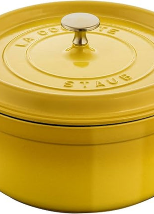 Staub Cast Iron 4-qt Round Dutch Oven - Citron
