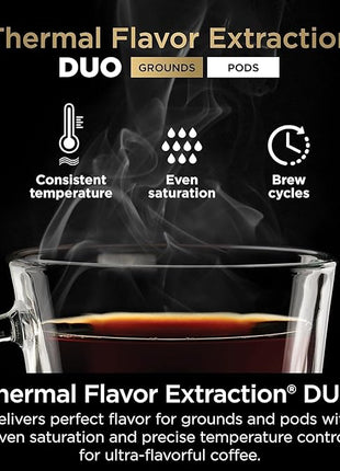 Ninja | Drip Coffee Maker | DualBrew Pro Hot & Iced Coffee | Compatible with K-Cup Pods | 3 Brew Styles (Classic, Rich, & Iced) | 60oz Removable Reservoir & Dishwasher Safe | Black | 12-Cup (Renewed)