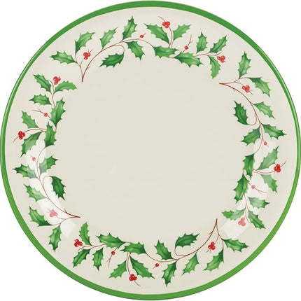 Lenox 863669 Holiday 4-Piece Melamine Dinner Plate Set, Christmas Dinnerware, Hosting (Pack of 4)