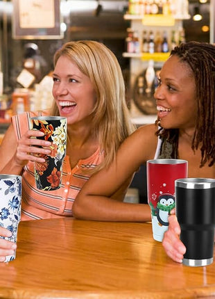 SYACOT 30oz Tumbler Double Wall Stainless Steel Vacuum Insulated Travel Mug with Splash-Proof Lid Metal Straw and Brush