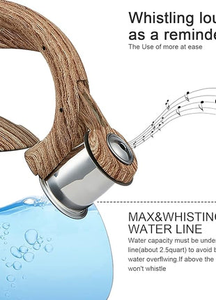 s-p Whistling Tea Kettle Stainless Steel Teapot,Teakettle for Stovetop Induction Stove Top,Fast Boiling Heat Water Tea Pot 2.2 Quart(Gray)