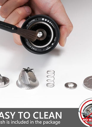 TIMEMORE Chestnut C3S Manual Coffee Grinder, Stainless Steel S2C Conical Burr Coffee Grinder, Hand Coffee Grinder, Adjustable Grind Setting for Travel/Camping/Home, Black