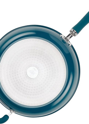 Rachael Ray Create Delicious Deep Nonstick Frying Pan / Fry Pan / Skillet - 12.5 Inch, Blue