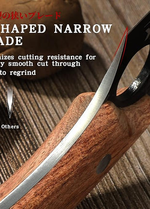 Original Huusk Knife Japan Kitchen Boning Chef Husk Knife for Everyday Use, Camping and BBQ - Premium Black Titanium Coated Blade with Sheath & Gift Box