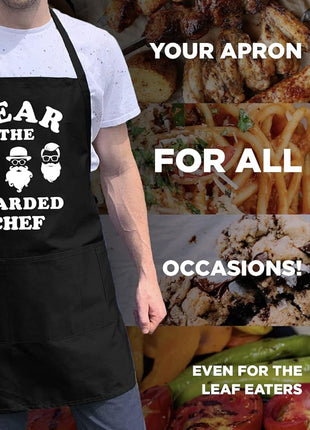 ApronMen - Funny Apron For Men - BBQ Gifts for Men & Unique Gifts for Fathers - Mens Aprons for Grilling