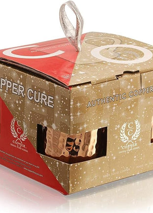 Gift Set Pure Copper Hammered Mugs with Copper Straws & Wooden Coasters Set of 4 - PREMIUM QUALITY -16 Oz Copper Mug - 100% Handcrafted - A Gift Pack for your loved Ones.