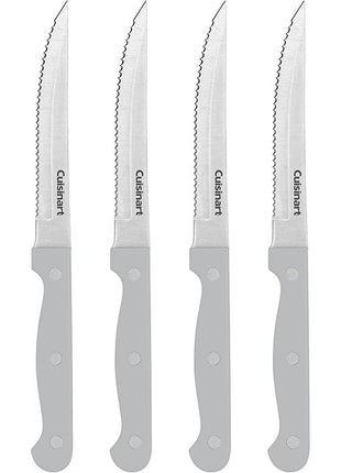 Cusinart Knife Set, 6pc Steak Knife Set with Steel Blades for Precise Cutting, Lightweight, Stainless Steel & Durable, C77TR-6PSKG, Gray