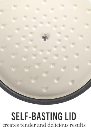 Martha Stewart Gatwick 4 Quart Enamel Cast Iron Dutch Oven - Grey