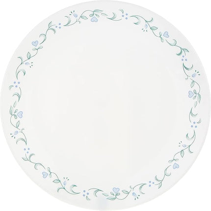 Corelle 18-Piece Vitrelle Glass Country Cottage Chip and Break Resistant Dinner Set, Service for 6, Green/Blue