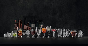 Nachtmann Noblesse 12 Oz. All Purpose Glasses, Set of 4 – 7.4" Crystal Drinkware with Elegant Cut Design, Modern Barware Glasses for Wine, Cocktails & Water, Lead-Free – Stylish Bar & Dining Set