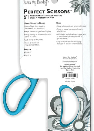 Karen Kay Buckley® Perfect Scissors™, Medium 6-inch #KKBPSM Micro-Serrated Non-Slip Blades for Appliqué, Fabric Trimming, Quilting, Sewing, Patchwork, Crafts. Sharp Blades Grip and Cut Many Layers