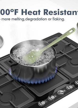 3 Pieces Silicone Spatula Set, Food Grade Rubber Spatula, Upgrade Strong Handle with Ergonomic Grip, Heat Resistant for Nonstick Cookware, Cooking Mix