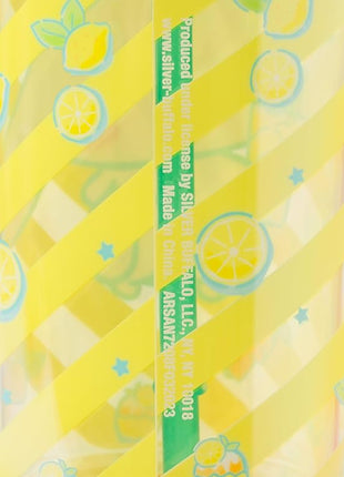 Silver Buffalo Sanrio Hello Kitty and Friends Cinnamoroll Lemons and Lemonade Plastic Cold Cup with Lid and Straw, 20 Ounces