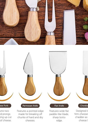 Charcuterie Board Gift Set - Bamboo Cheese Board and Knife Set - Housewarming Gifts for New Home, Wedding Gifts for Couples 2025, Bridal Shower Gifts, Birthday Gifts for Women